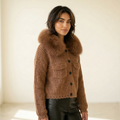 Cacao Fur Knit Sweater