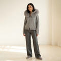 Milano Fox Fur Hooded Sweater