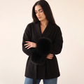 Margaux Black Fox Fur Short Coat
