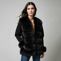 Lana Fox Black Fur Sweater