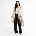 Blanc Mont Fox Fur Shawl
