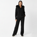 Noir Fur Hoodie Fur Set