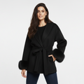 Margaux Black Fox Fur Short Coat